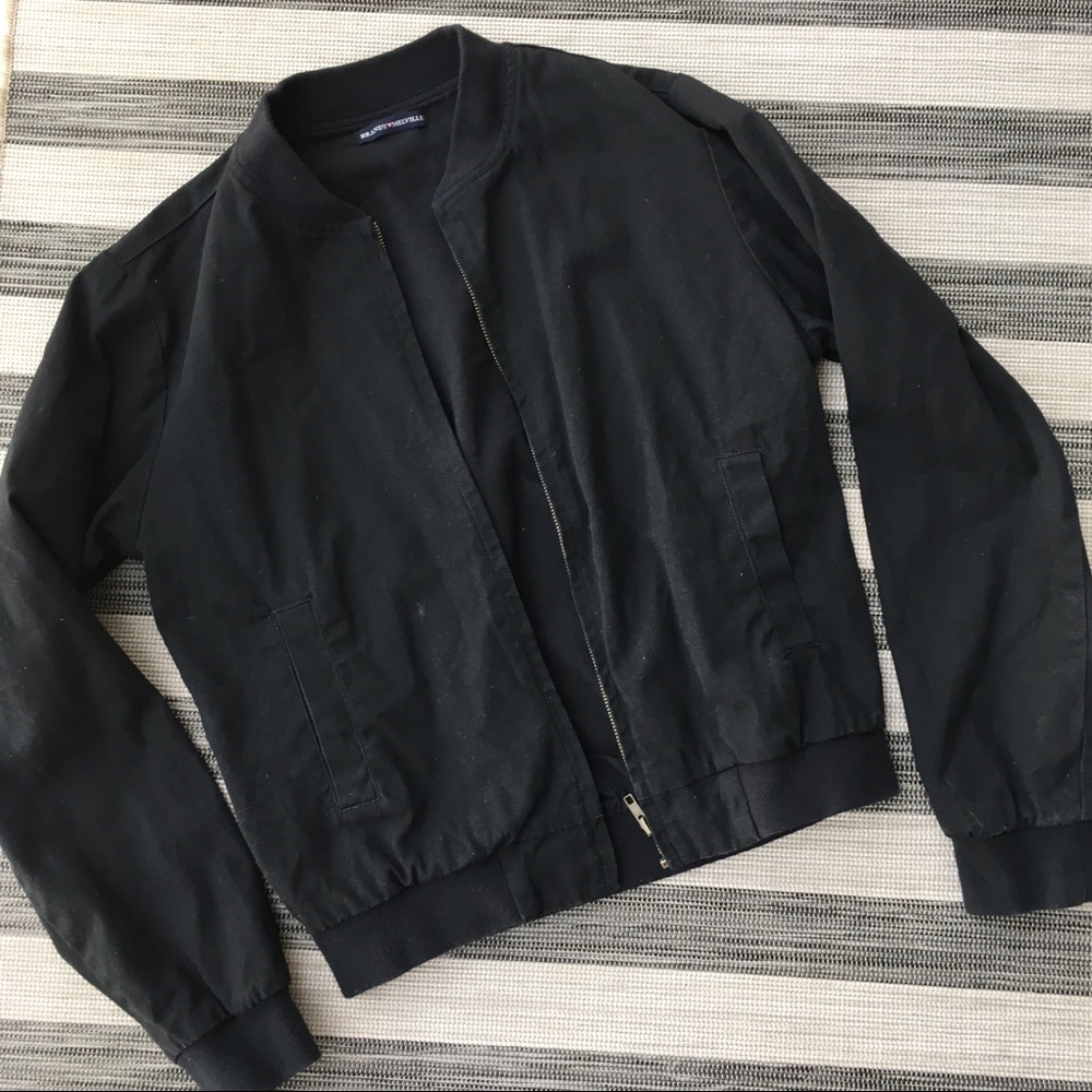 Brandy Melville Black Bomber Jacket